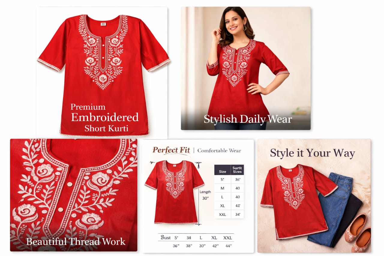 ThreadFash Long Ethnic Kurti - Indian Festival Ready Fashion